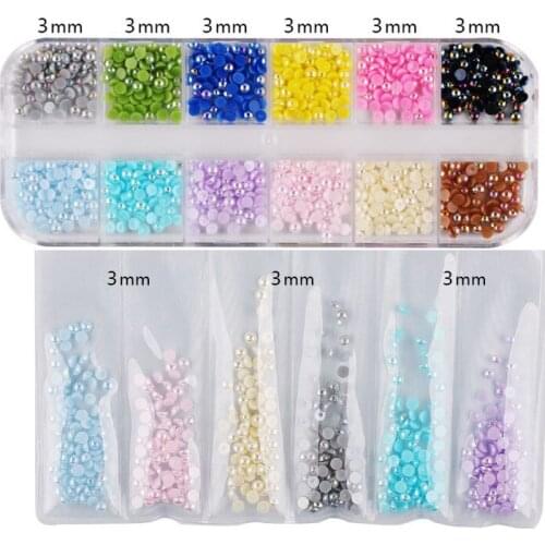 New Alien Iridescence AB Multi-size Nail Rhinestones Clear Nail Stones Gems Pearl DIY Nail Art Decorations Rhinestone
