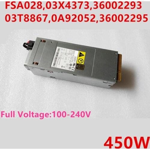 New PSU For Lenovo Thinkserver TS440 540 530 450W Power Supply FSA028 03X4373 36002293 03T8867 0A92052 36002295