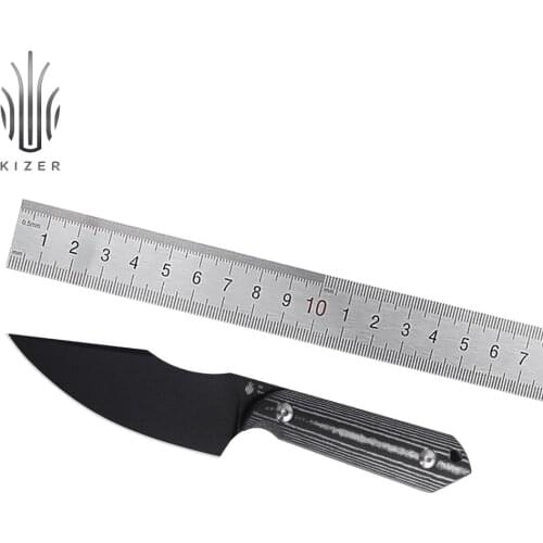 Kizer fixed blade knife Harpoon 1040 made by D2 steel survival knife high quality outdoor Micarta handle edc knife