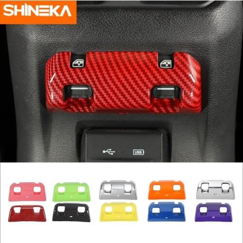 SHINEKA Interior Mouldings for jeep wrangler jl accessories Rear window switch decoration for jeep wrangler jl 2018