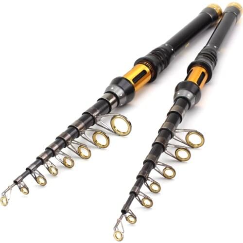 Ultrashort Portable 1.8m 2.1m 2.4m 2.7m 3.0m Telescopic Fishing Rod Superhard Carbon Fishing Rod Fishing Pole Travel Rod pesca