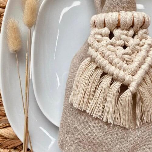 Hand-woven Napkin Buckle Bohemian Hotel Decoration Table Accessories, Small Pendants