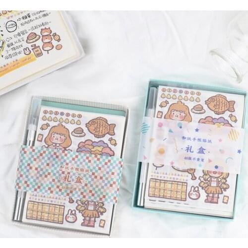 Hand book tool material full set of stickers cartoon girl series suit material package DIY accessories