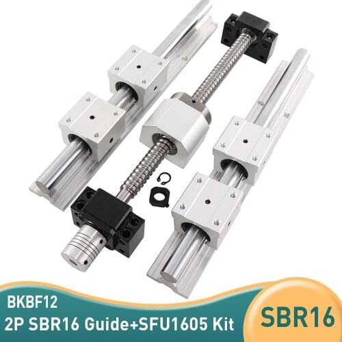 SBR16UU bearing block+16mm linear track support sbr16 axle Guide + a group of spherical propeller sfa1605 standard processing