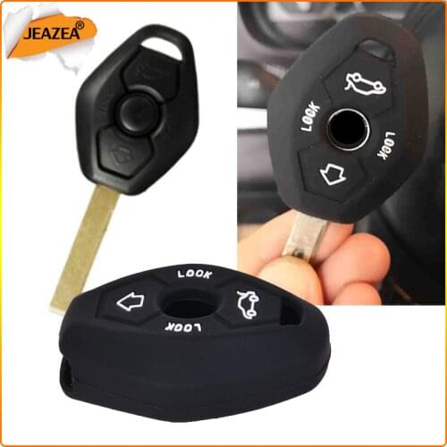 1PC Silicone Remote Key Shell FOB Skin Cover Case Fit for BMW 1 3 5 6 7 Series E81 E46 E38 E39 E63 X3 X5 Z3 Z4 Car Styling