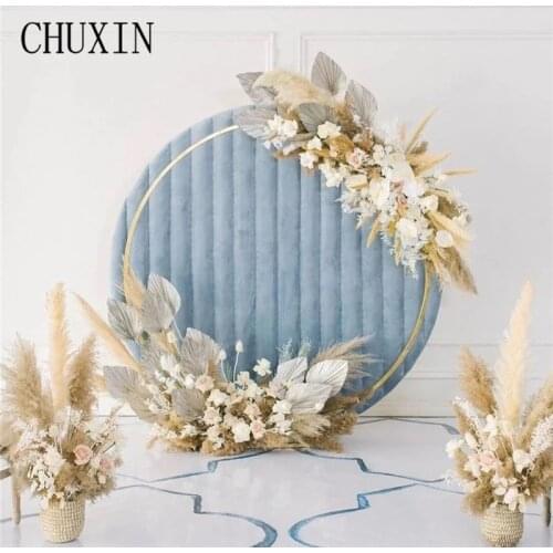 Dried Pampas Grass Flower Runner Wedding Flower Row Scene Layout For Wedding Banquet Home Christmas Decoration Customizable