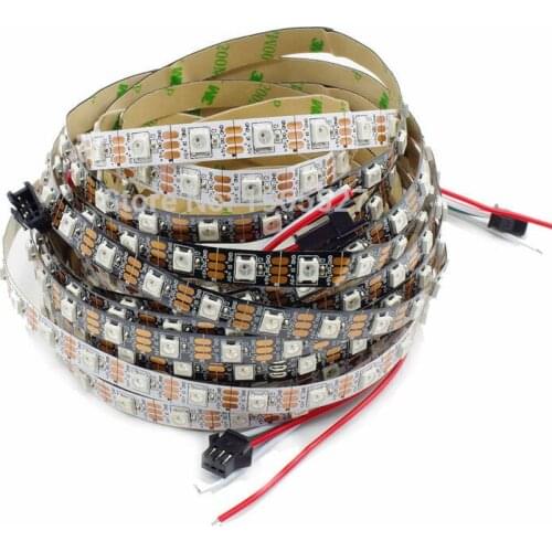 5M Smart Digital RGB WS2811 WS2812B LED Strip Light,White or Black PCB 300 LED 300 pixel matrix LED strip, Display DIY led strip