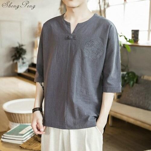 Traditional chinese shirts for men summer style chinese garment traditional chinese clothes men traditional chinese shirt Q048