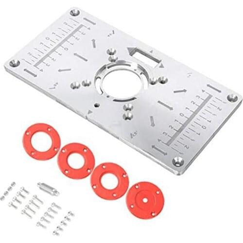 TOP Router Table Insert Plate,Table Insert Plate Aluminum Board Trimming Machine Flip Board for Woodworking