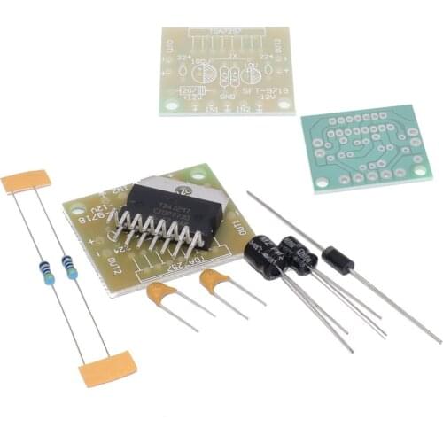 1set TDA7297 amplifier board spare parts dc 12v grade 2.0 dual audio encoding 15w electronic diy kit