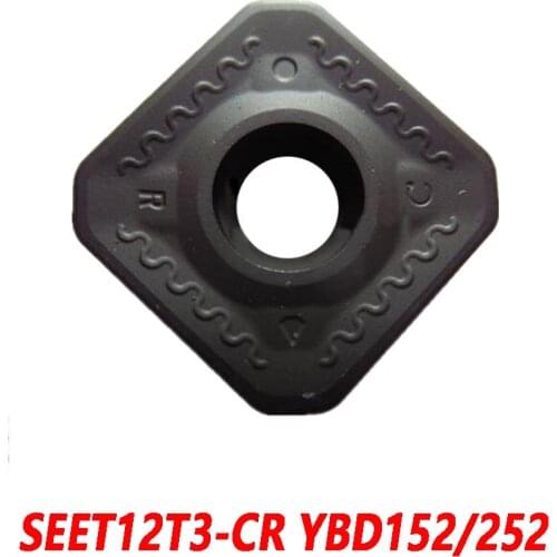 100% Original SEET SEET12T3-CR YBD152 YBD252 10pcs Carbide Blade CNC Lathe Blade Milling Insert Machining Cast Iron SEET12T3