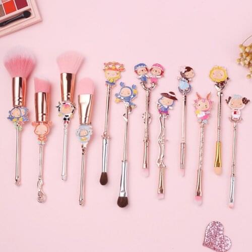 12 Pcs Twelve Constellation Metal Makeup Brushes Animation Peripheral Makeup Brush Tool