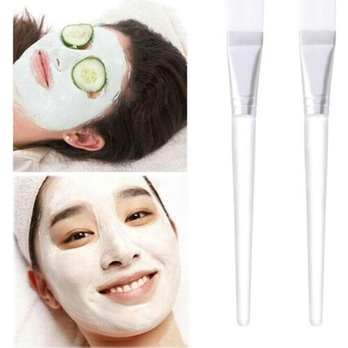 2PCS Mask Brush White Handle Beauty Foundation DIY Mask Mud Mix Applicator Facial Face Skin Care Tools Makeup Brushes for Women