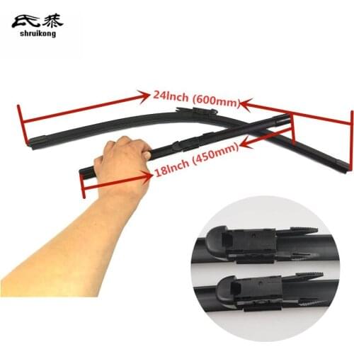 2pcs/lot SG-004 Wiper blades for 2009-2016 BMW X1 E84 24"+18" fit pinch tab type wiper arms only car accessories