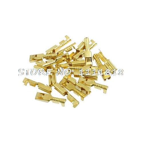 20 Pcs 2.8mm Width 2mm Diameter Wire Female Spade Terminal Connectors