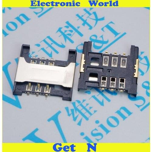 20pcs SIM Card Holder Tray Connector 1.8 thick 6Pins for Mobile Phone