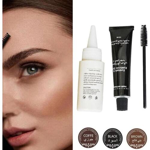 3 Colors Dyeing Eyebrow Cream Set Liquid Waterproof Natural Durable Brown Tint Eyebrow Henna Mascara Eyebrows Paint Makeup
