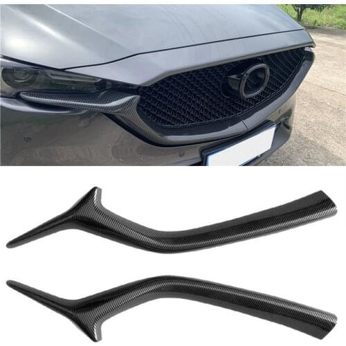 Car Grille Trim Strip For Mazda Cx-5 2017-2020 Cx5 Cx8 Front Bumper Full Star Racing Grills Cover Trim Accessories Grill