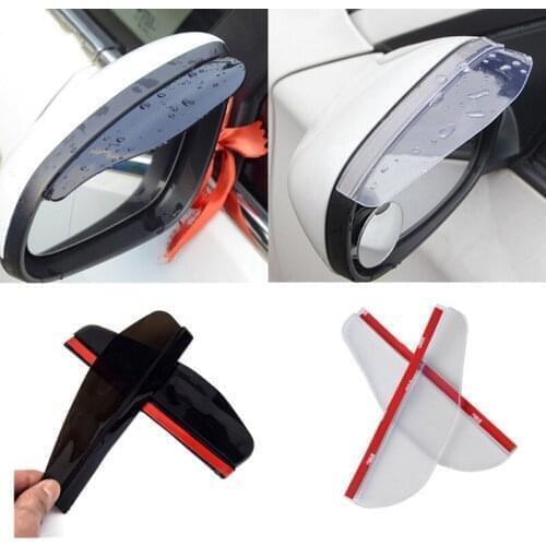 2PC Car Rearview mirror rain eyebrow Accessories for Volkswagen VW Golf 4 6 7 GTI Tiguan Passat B5 B6 B7 CC Jetta MK5 MK6 Polo