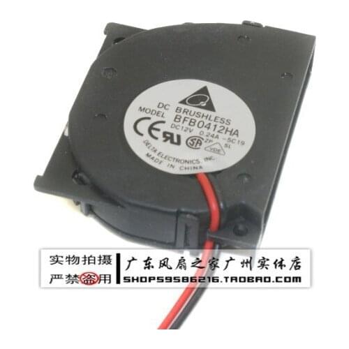 For Delta 40x50x10mm drum wind machine 12v 0.24a dual ball worm gear fan bfb0412ha