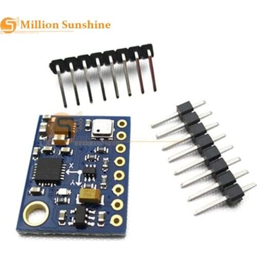 Free shipping High Accurancy! 1Set GY-87 MPU6050 HMC5883L BMP180 10DOF Sensor Board Module GY87 For Arduino 5V Power