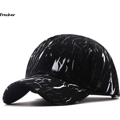 Baseball Caps Cotton Men Snapback Plain Solid Color Gorras Caps Hats Fashion Women Line Splash Ink Design Bone Unisex Dad Cap