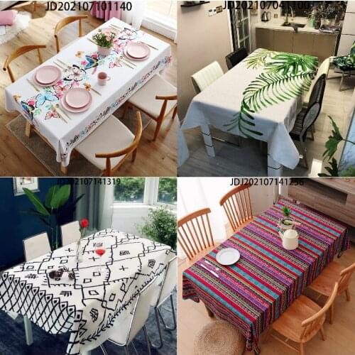 Flower leaves room decoration aesthetic coffee table for living room party decoration Rectangular tablecloths Oilcloth on table