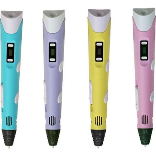 Kids Toys 3D pen 2nd Generation LED Display DIY Pen With 3Color 10M ABS PLA Smart Kids Drawing Intellectual