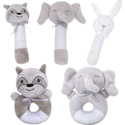 Baby Rattles Mobiles Toddler Toys Bed Hanging Toys for Newborn Baby Soft Hand Bell Animal Musical Montessori Mobile Rattles Gift