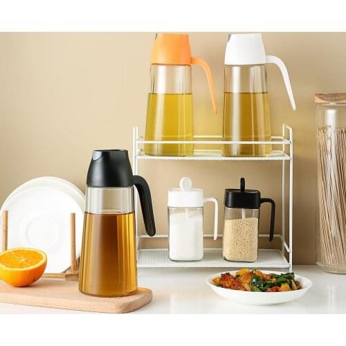 Home Kitchen Leak-Proof Large Capacity European-Style Glass Soy Sauce Vinegar Oil Tank Oil Bottle