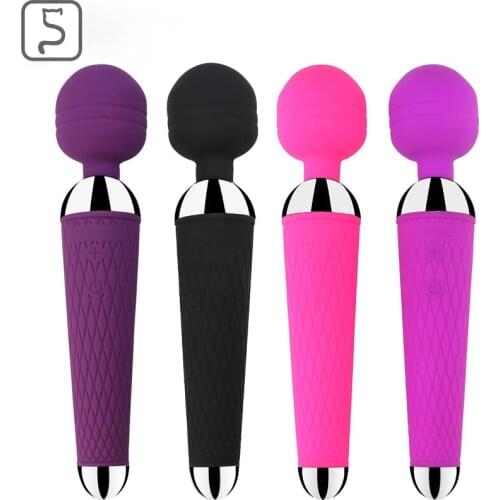 Muti-speed Magic USB Charging Wand AV Vibrator Sex Toys for Woman Clitoris Stimulator G Spot vibrating Dildo for Adults Game