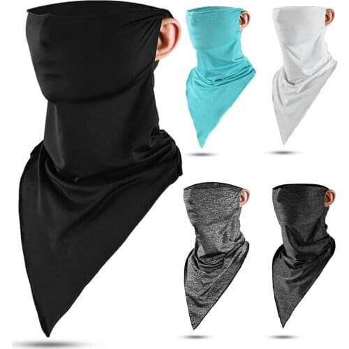 Ice Silk Mask Summer Riding Scarf Sunscreen Breathable UV Outdoor Cycling Hiking Camping Sports Triangle Bandana Headband