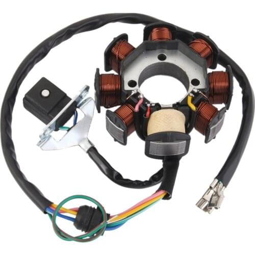 1 Pcs Stator Magneto Generator 8 Pole 8 Coil 4 Wire Ignition Scooter Motorcycle For CG125cc CG150cc Honda Clone Engines