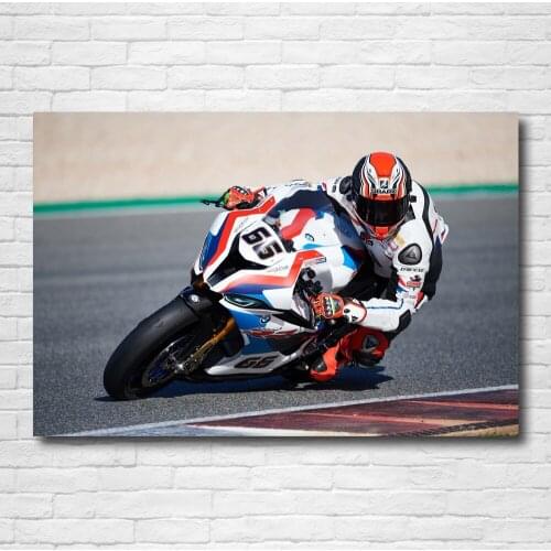 B M W s1000rr Sport bike Racing Motorcycle Wallpaper Wall Art Posters and Prints Modern Canvas Painting for Home Decor