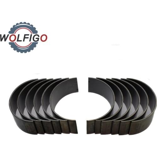 WOLFIGO New Rod Main Bearing Set (12pcs) for 1989-2002 Dodge Ram Cummins 12V 24V 5.9 2500 3969562 4893693 3802070
