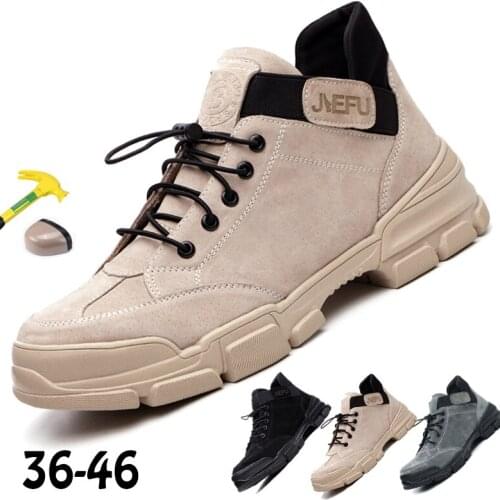 Indestructible Shoes Safety Shoes With Steel Toe Cap Working Boots Men And Women Breathable Lightweight Outdoor Sneakers
