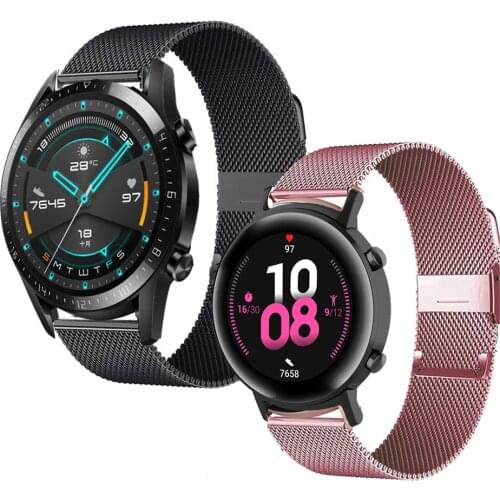 Watch Strap For Huawei watch GT2 46mm 42mm Loop Watchband for Honor Magic 2 46mm strap Stainless Steel Metal Bracelet
