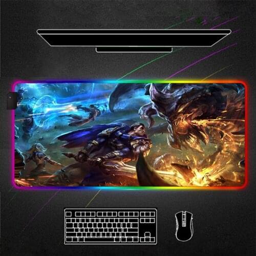 League of Legends RGB Mouse Pad Gamer Accessories Large LED MousePad XL Gaming Desk Mats Mouse Mat Best Seller mat for desktop