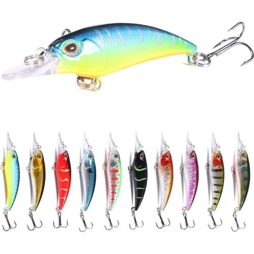 Fishing Lures Color Sinking Slowly Minnow Fishing Lure 7cm Hard Crankbait Plastic Baits Carp Fishing Wobbler Artificial Tackle