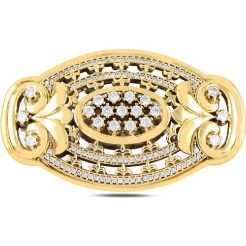 Silver 925 Sterling Zircon Cubic Zirconia Authentic Brooch