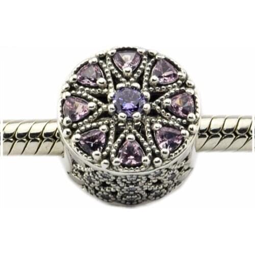 Mixed Colors Shimmering Medallion Crystal Beads for Charms Bracelets Women Silver 925 Jewelry DIY Charm Beads for Jewelry Making