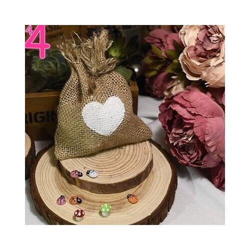 Candy Bag Burlap Jute Gift Bag Wedding Party Favor Gunny Bags