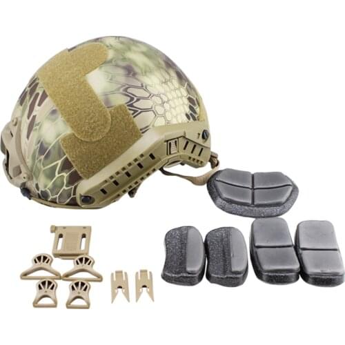 Tactical FAST Airsoft Helmet Half-covered Military Helmet Hunting Paintball PJ Helmet Cover Head Protector Airsoft Accessories