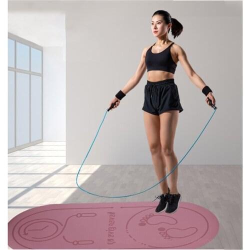 Silent Jump Rope Yoga Mat 6mm 8mm High Density Mats Aerobics Skipping Buffer Pad Non-slip Sports Fitness Cushion Floor Yoga Mat