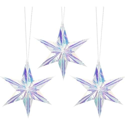 Hexagonal Star Garland Ornaments Birthday Party Decoration Arrangement Pendant Wedding Party Decoration Supplies