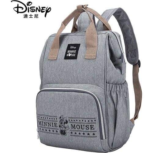 Disney Mickey Mouse Waterproof Diaper Bag Ladies Large Capacity Cartoon Mommy Bag Outing Travel Bag Shoulder Bag Backpack