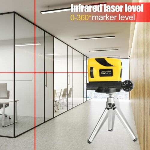 High Precision Infrared Laser Level Horizontal/Vertical Scriber Point/Line/Cross 0-360 Degree Measuring Instrument