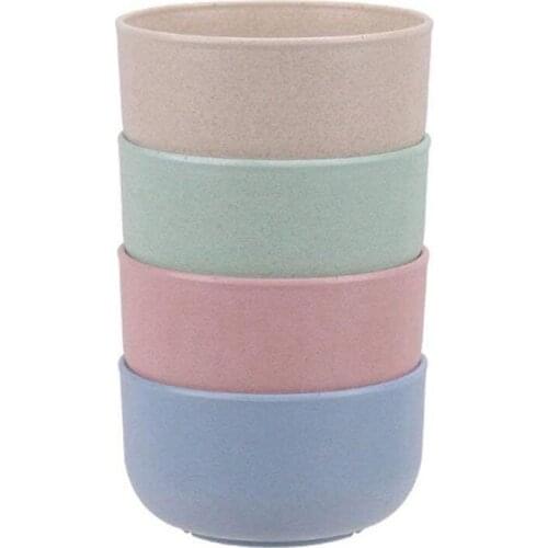 Healthy Kitchen Dinnerware Bowl Sets Eco Biodegradable Unbreakable Dinner Plates Bowl Dinnerware 4pcs