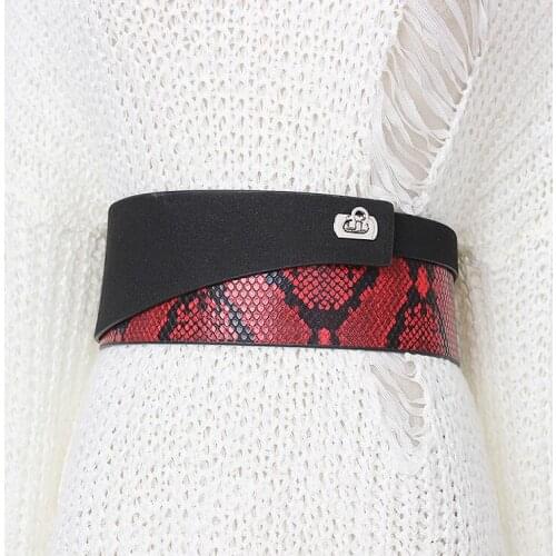 Womens runway fashion elastic pu leather Cummerbunds female vintage Dress Corsets Waistband Belts decoration wide belt R2170