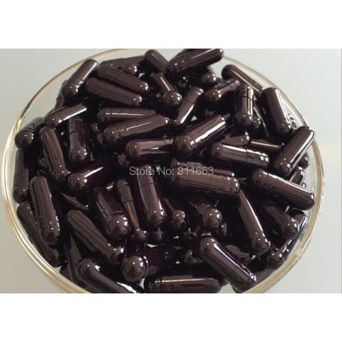 1# 10,000pcs! Black-Black Colored Empty Capsule Size 1/Gelatine Hollow capsules( joined or seperated capsules available)